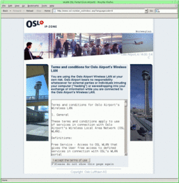 Oslo airport WLAN conditions