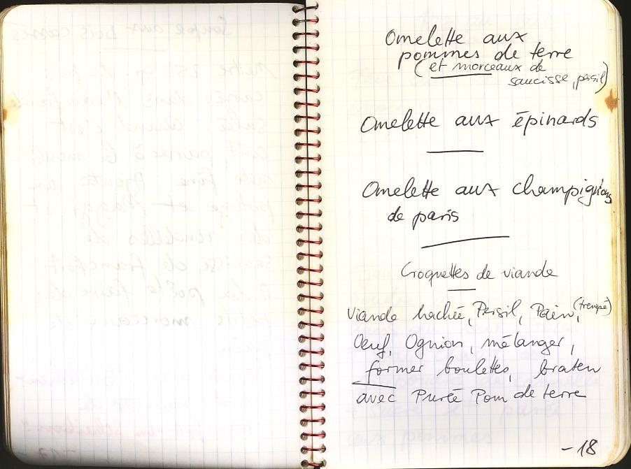 Recipe book page 18