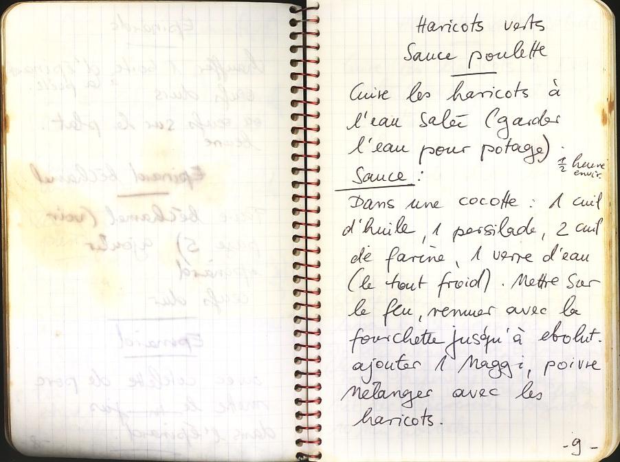 Recipe book page 9