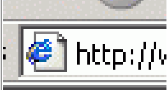 Internet Explorer URL entry, detail