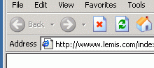 Internet Explorer URL entry